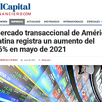 Mercado transaccional de Amrica Latina registra un aumento del 26% en mayo de 2021